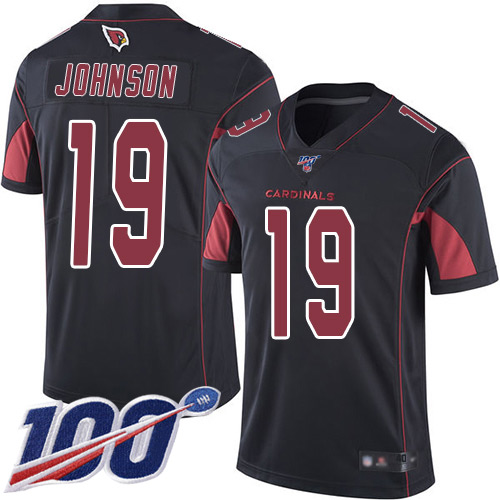 Arizona Cardinals Limited Black Men KeeSean Johnson Jersey NFL Football #19 100th Season Rush Vapor Untouchable
